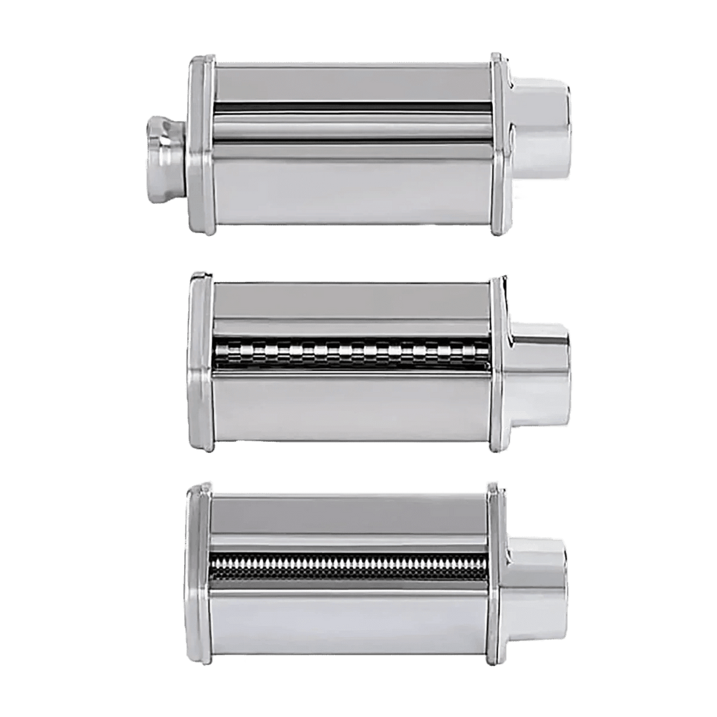 ERATEC Nudelwalzen-Set Edelstahl 3-teilig – Pasta-Aufsatz für Küchenmaschine KF-967