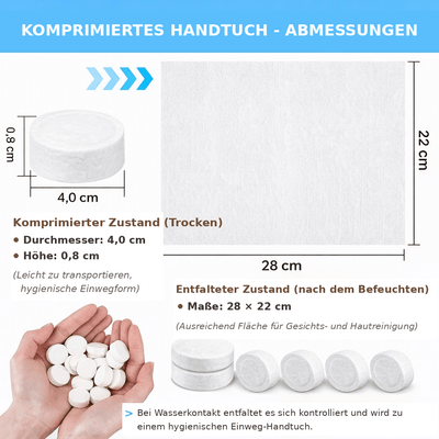 ERATEC Hygienische Einweghandtücher 22×28 cm | 50 g | 10 Stück - Eratec - Germany GmbH