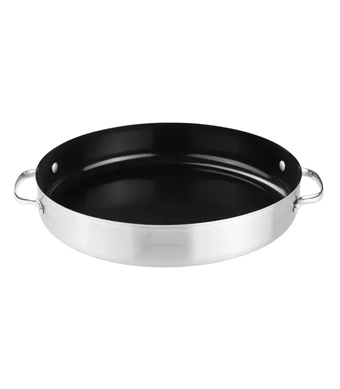 ERATEC XXL-Edelstahlpfanne Ø 32 cm – Keramik-Antihaftbeschichtung für alle Herdarten