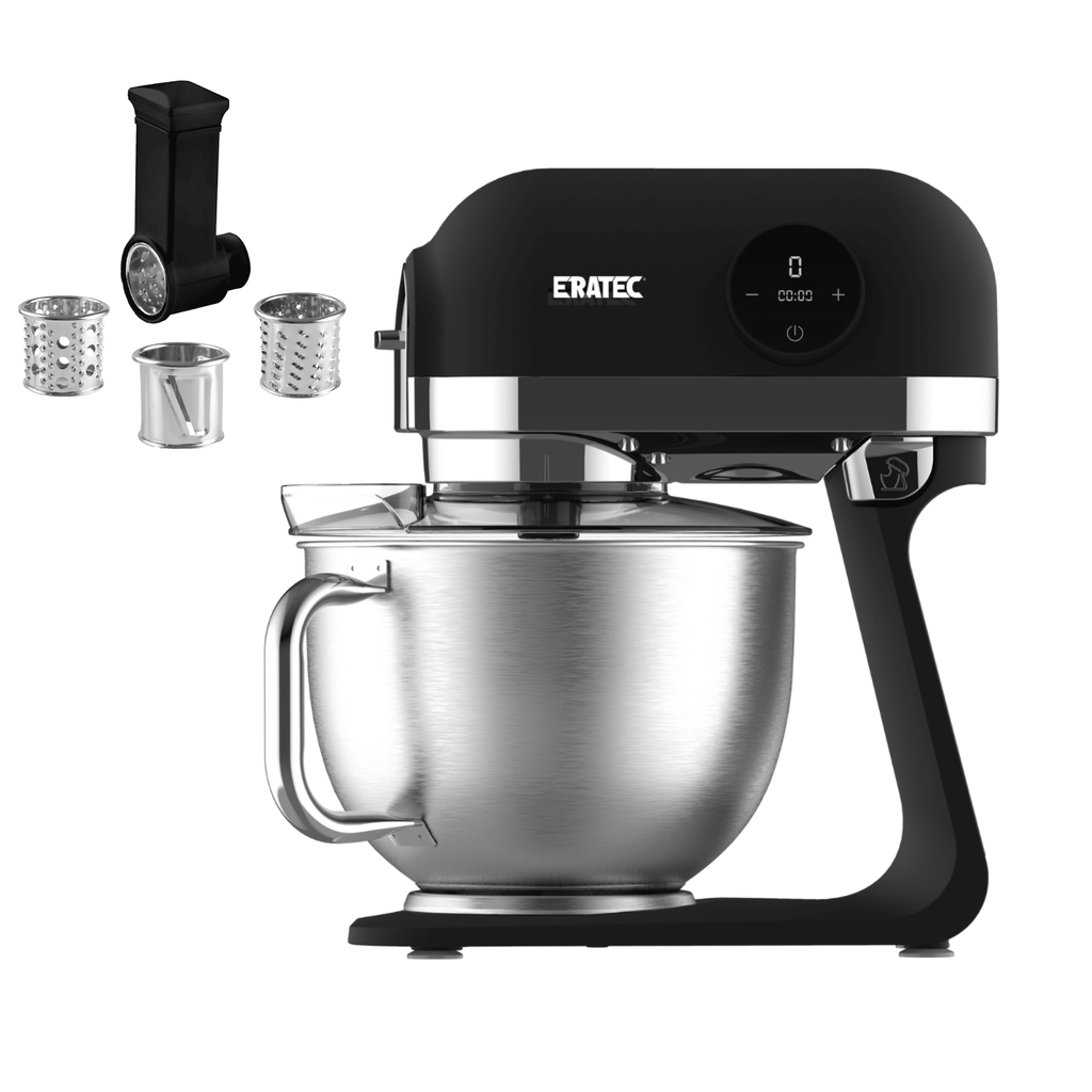 ERATEC Raspel- & Reibe-Set 3-teilig Edelstahl – Aufsatz für Küchenmaschine KF-967