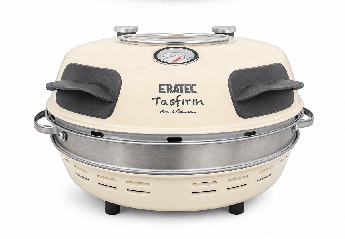 ERATEC Pizza-Steinofen PM-27 Komplett-Set – elektrischer Pizzaofen bis 400°C - Eratec-Germany GmbH