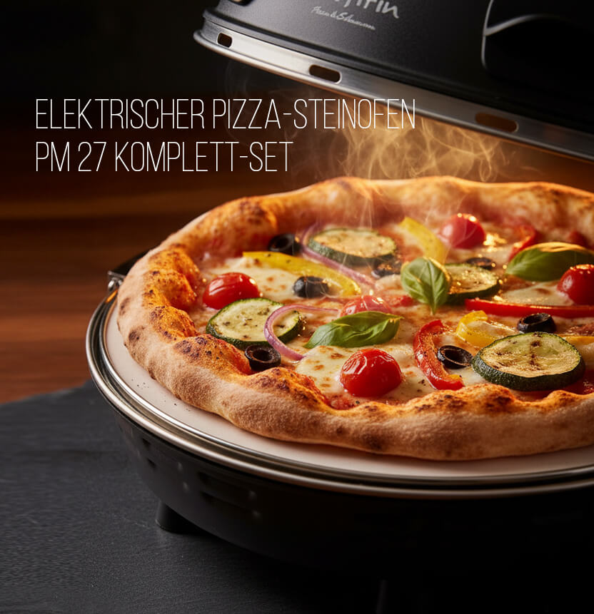 Pizza-Steinofen PM-27 Komplett-Set – elektrisch bis 400°C