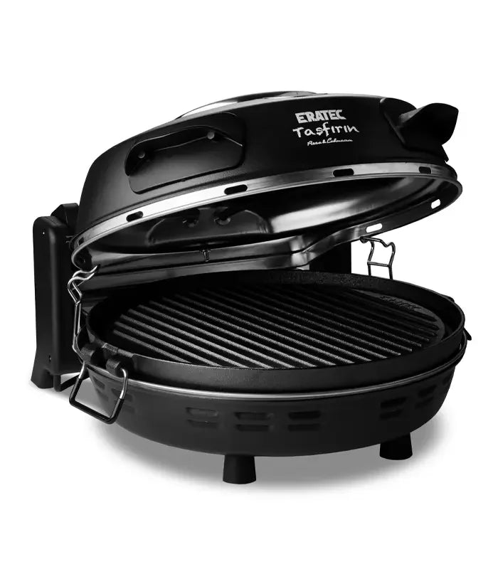 ERATEC Gusseisen-Grillplatte Ø 32 cm – beidseitig nutzbar mit 2 Griffen