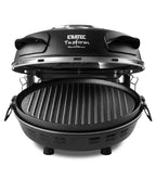 ERATEC Gusseisen-Grillplatte Ø 32 cm – beidseitig nutzbar mit 2 Griffen