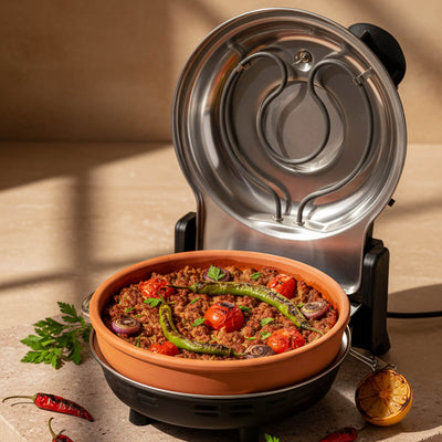 ERATEC Taş Fırınlı Pizza Ocağı PM-27 Komple Set – 400°C'ye Kadar Elektrikli Pizza Fırını
