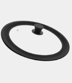 Cam Kapak – Siyah Silikon Kenarlı (Ø 28/30/32 cm), Isıya Dayanıklı, Buhar Deliği ile Çok Yönlü Kullanımlı - Görsel 3