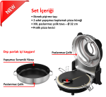 Elektrikli Pizza Taş Fırını SET PM-27 – Komple Set - Görsel 3
